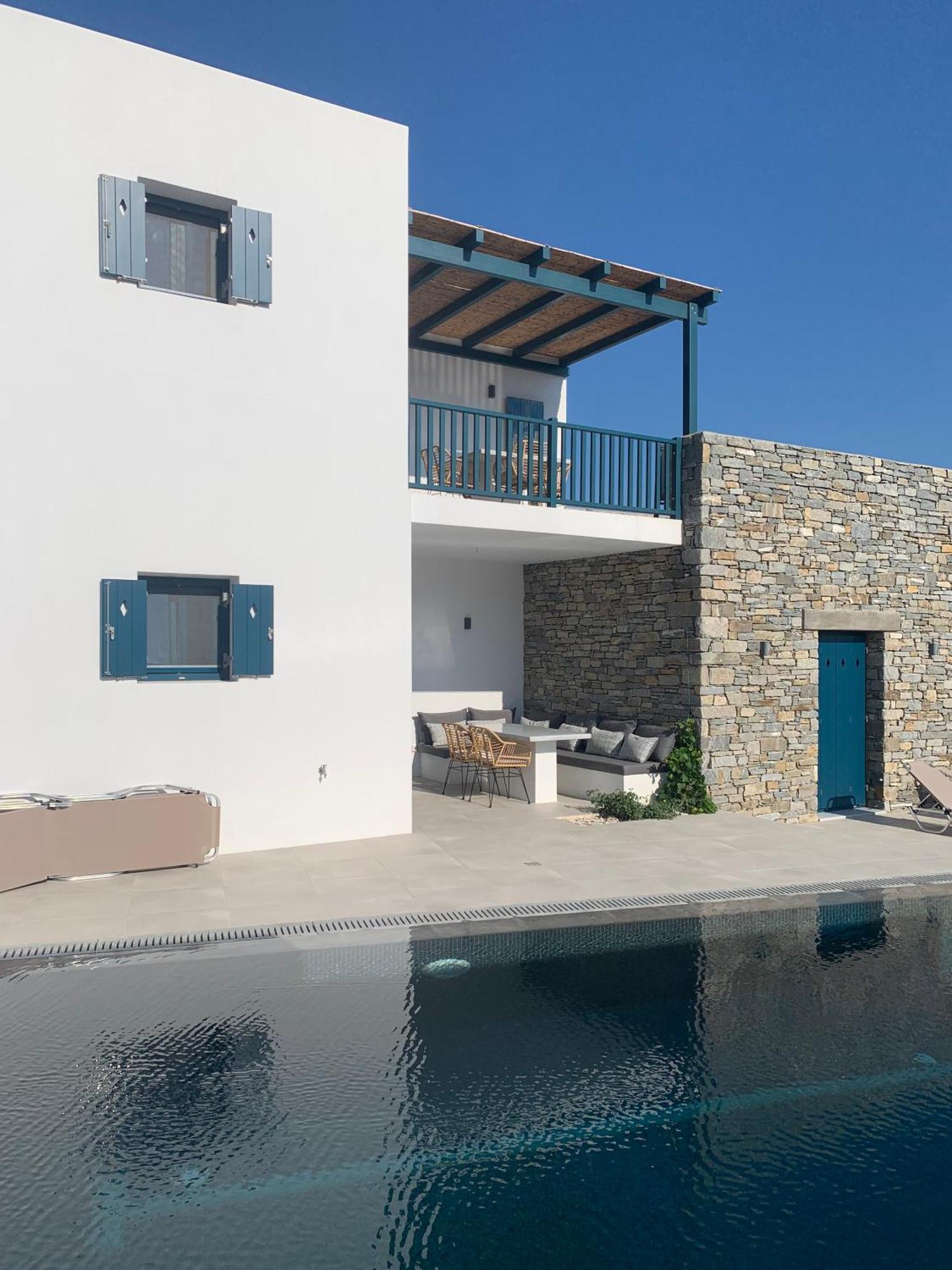 Paros-Memories-Neubau-Villen, Sportpool Aspro Chorio Экстерьер фото